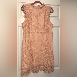 Peach wedding guest dress
